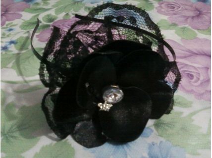 Tiara Floral de Renda - varias cores